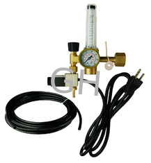 China High Flow Victor Hydroponic And Garden Greenhouse Solenoid CO2 Regulator With Heater supplier
