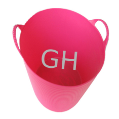China New Type Colourful Multifunctional Hand-hold Flexible Plastic Garden Bucket supplier