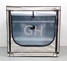 China 125×65×180cm Wihte PE Hydroponic Darkroom Grow tent with Three Layers Metal Frame Mesh Inside supplier